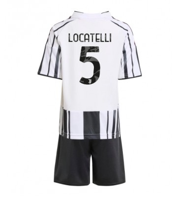 Juventus Manuel Locatelli #5 Replika Hemmatröja Barn 2025-26 Kortärmad (+ Korta byxor)